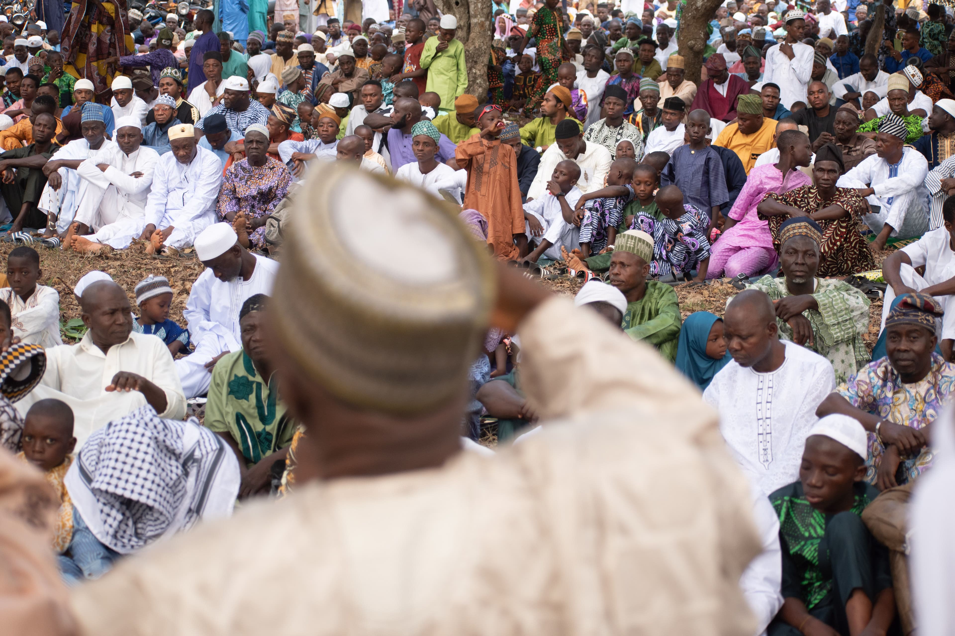 A cleric addressing his congregation during 2026 Eid-Al-Fitri in Southwest Nigeria